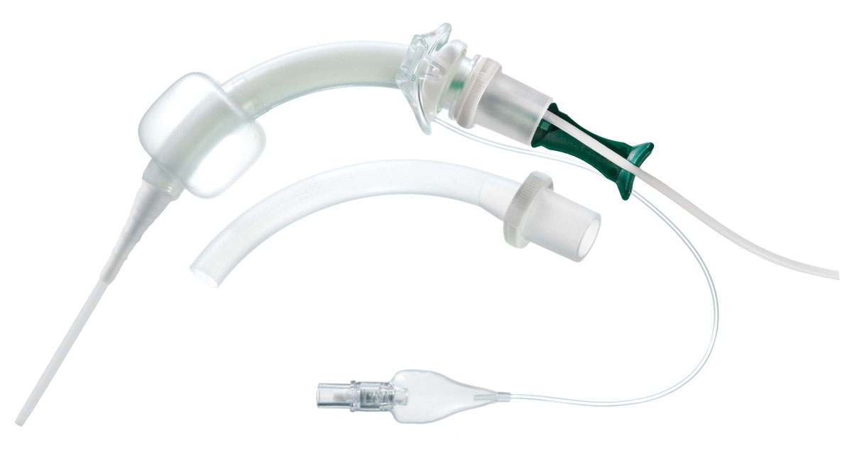 Dilation set + tracheostomy tube with low-pressure cuff and minimally traumatic insertion system