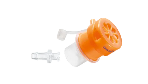 Tracoe Phon Assist I orange Sprechventil mit integriertem Sauerstoffanschluss